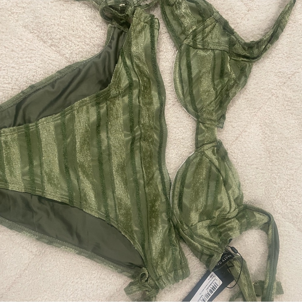 Nasty Gal Olive Bikini Set